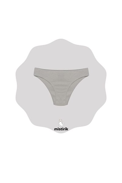 MİSTİRİK Chiloți cu nervuri din țesătură moale flexibilă model Taranto Culoare gri