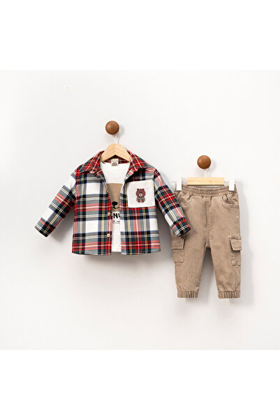 Cumino WAYNE EKOSE GÖMLEK KANVAS JOGGER PANT 3'LÜ TAKIM