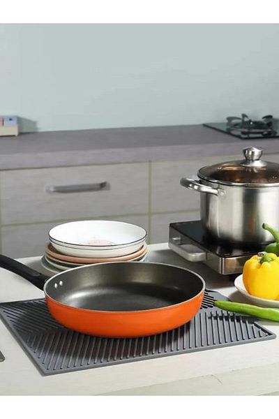 STOREMAX Ntwork Pri̇me Dish Drying Mat Dish Rack - Silicone Dish Mat with Water Collection Feature