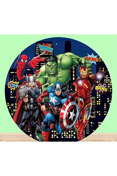 GK TASARIM Süper Kahramanlar Doğum Günü Branda Afiş Büyük