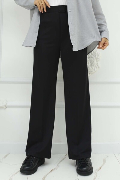 benguen Black Palazzo Fabric - Wide Leg Trousers 3044