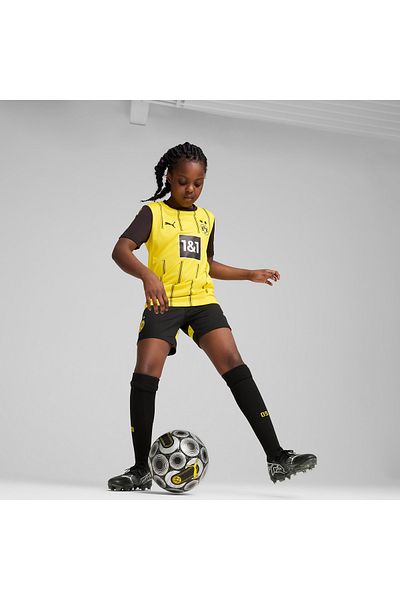 Puma Borussia Dortmund 2024-25 Kids Yellow Soccer Jersey