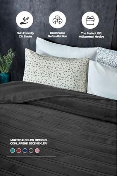 STOREMAX Jvnnshop Supersoft Soft Double Blanket 180X230 cm Anthracite 646268
