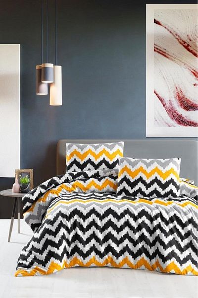 STOREMAX Ysstorex Melinda Double Fitted Sheet Duvet Cover Set Starcolxollection 655141