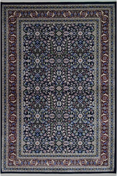 Quality Hereke Yedi Dağın Çiçeği Desenli Siyah ve Bordo Renk Bambu Halı (80x125 cm)