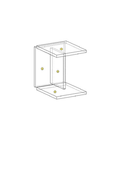 KONAK EV EŞYALARI Pony Komodin,MDF,Sehpa,Yan Sehpa,Kolay Kurulum