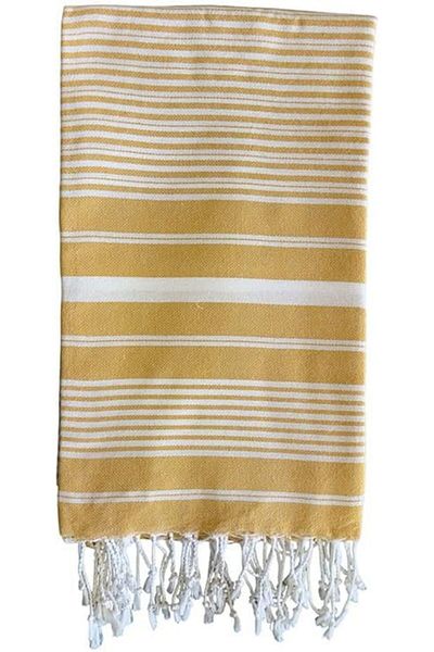 STOREMAX Mu-Artshop Peshtemal 100% Cotton Bath Towel Mustard Yellow Tnca 871301
