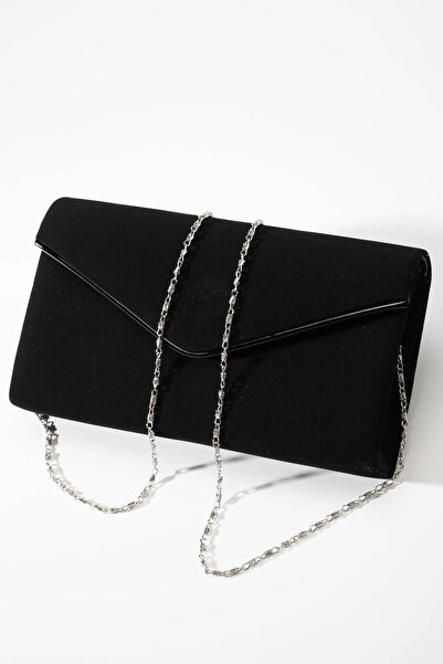 GULT Geanta portofoliu plic din piele intoarsa neagra