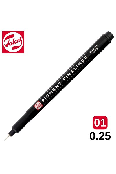 Talens Pigment Fineliner Teknik Çizim Kalemi Siyah 01 (0.25mm) /