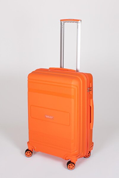 travelpolo Orta Boy Kırılmaz Valiz Oranj Turuncu 1017