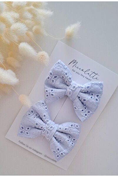 Miccolatte Комплект от 2 брошки за коса с панделки за момичета