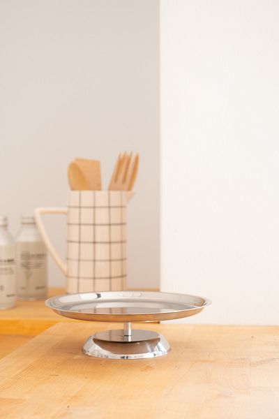 Beige & Stone 23 cm Sweet Fruit Serving/Presentation Tray with Round Metal Legs