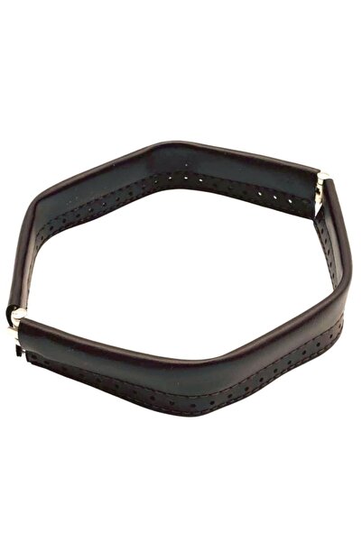 angel çanta aksesuar Темно-коричнева шкіряна металева сумка з отвором 24 см (...