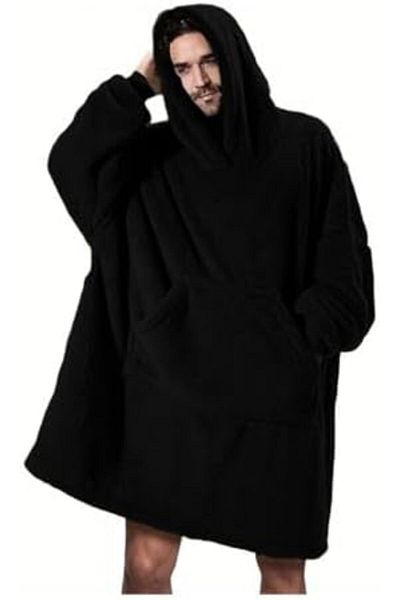 STOREMAX Wellsoft Wearable Tv Blanket Unisex over Size - Black
