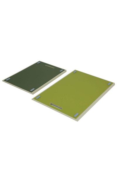 ALSAIF Plastic Cutting Board Set 2 Pieces 9 X 21.5 X 31 Cm Light Green