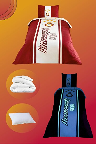 Taç Galatasaray Glow 120'lik Çarşaf  Uyku Seti - Yorgan + Yastık, Takımına Aşk ve Konfor + Kupa Bardak