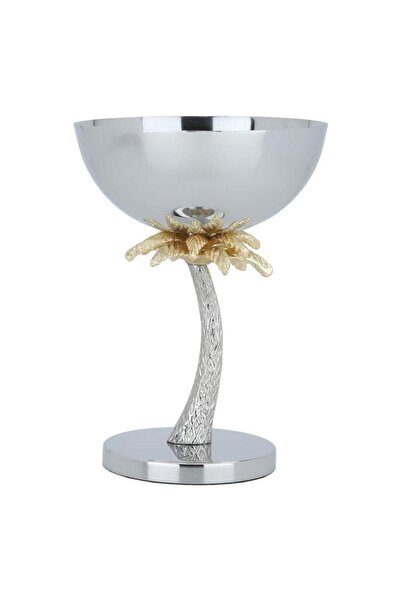 ALSAIF Palm Tree Shape Steel Incense Burner 15X15X20 Cm Silver