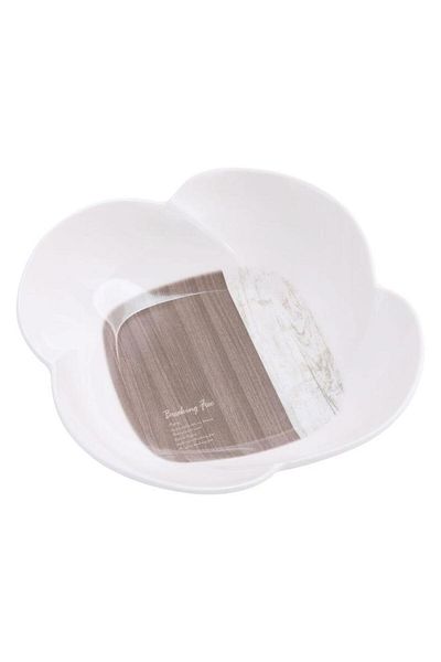 ALSAIF Plastic Salad Plate 19 X 19 X 4.5 Cm Round White