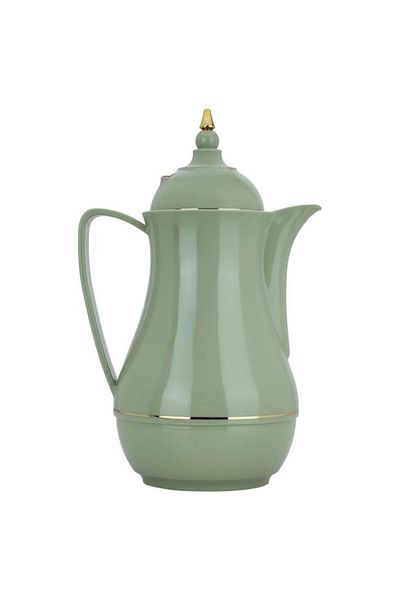 ALSAIF Glass Thermos 1 Liter Plastic Body Green