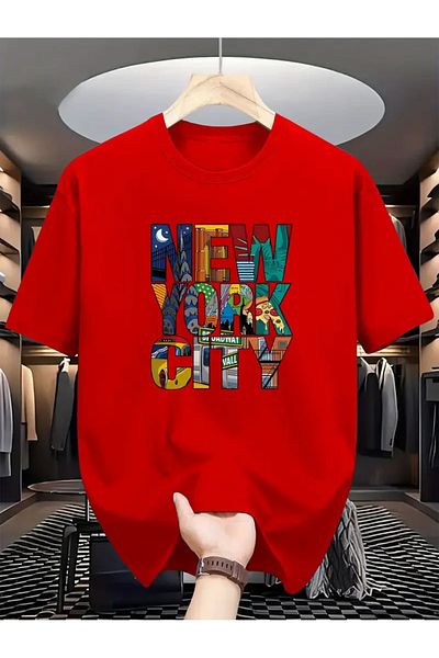 npLStore Plus Size Unisex Ny City Printed Oversize T-Shirt