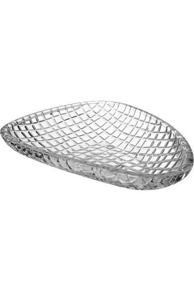 ALSAIF Max Glass Serving Plate 38.2X27.6 Cm Triangle Clear