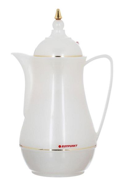 ALSAIF Rotpunkt Glass Thermos 0.5 Liter Plastic Body White