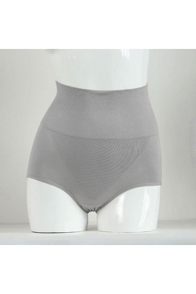 Sunveno High Waist Maternity Belly Support Cotton Panties - Grey