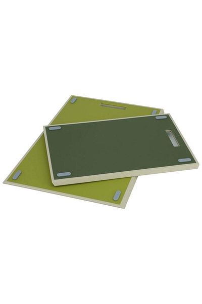 ALSAIF Plastic Cutting Board Set 2 Pieces 9 X 21.5 X 31 Cm Light Green
