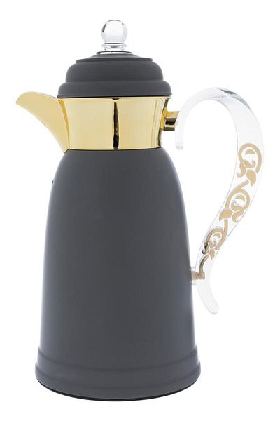 ALSAIF Qamar Stainless Steel Thermos Set 0.7 / 1 Liter Dark Grey