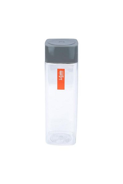 ALSAIF Plastic Bottle With A Grey Square Lid Transparent