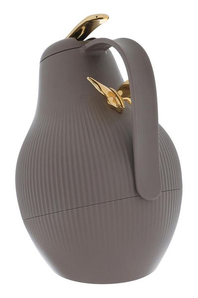 ALSAIF Dora Plastic Thermos Golden Butterfly 1 Liter Cappuccino