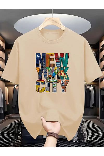 npLStore Μπλουζάκι μεγάλου μεγέθους Unisex NY City με στάμπα Oversize