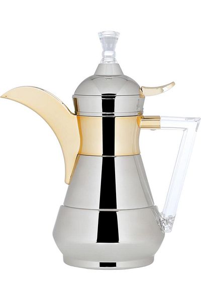 ALSAIF Thermos (Dallah Sulaiman 2) Steel 0.35 Liters Silver And Gold