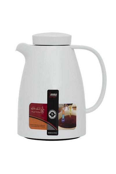 ALSAIF ترمس بلاستيك (ليما) 1 لتر أبيض