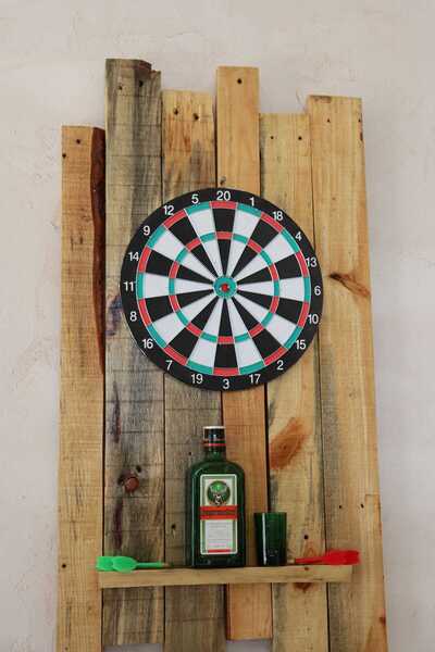 DERA Doğal Ahşap Dart Tahtası Seti