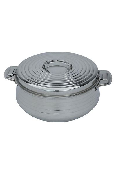 ALSAIF Steel Maxima Container Set 3 Pieces 1.0 1.5 2.5 Liters Silver