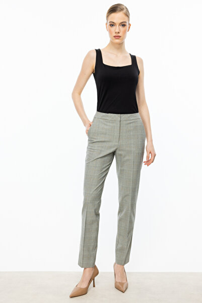 Ekol Plaid Skinny Leg Trousers