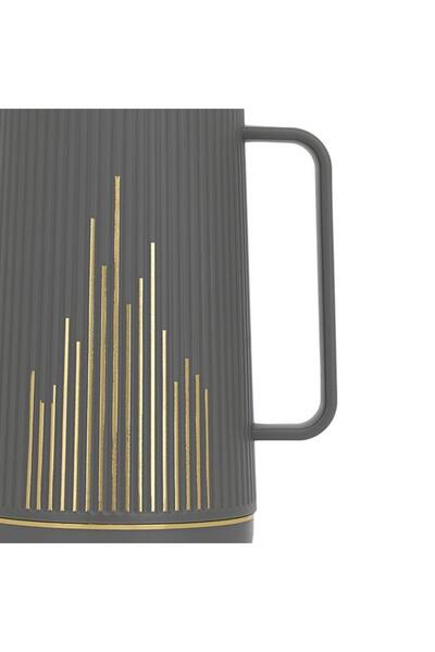 ALSAIF Glass Thermos 1 Liter Plastic Body Dark Grey