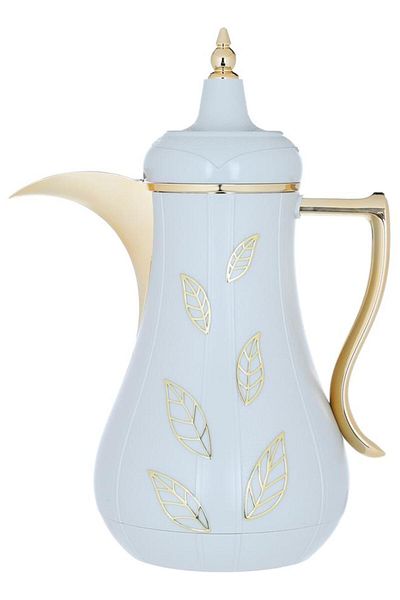 ALSAIF Plastic (Salma) Thermos Set 1 Liter 2 Pieces Light Grey