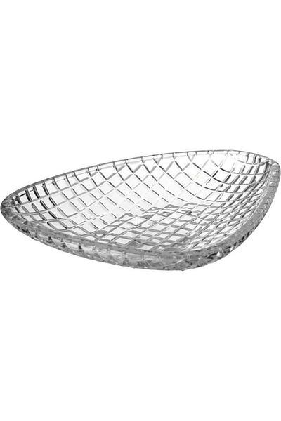 ALSAIF Max Glass Serving Plate 38.2X27.6 Cm Triangle Clear