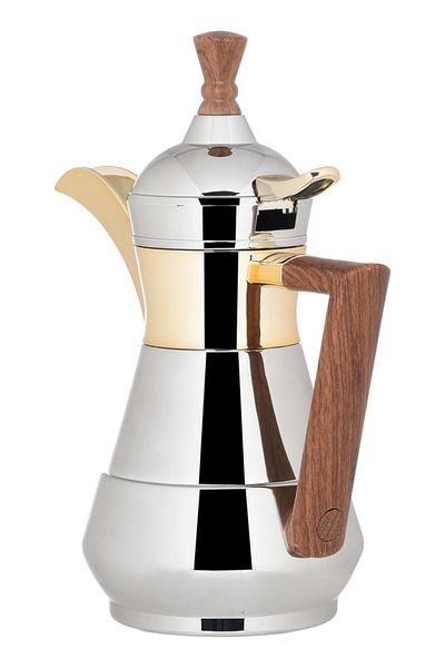 ALSAIF Thermos (Dallah Sulaiman 2) Steel 0.35 Liters Silver And Gold