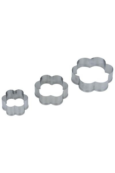 ALSAIF Steel Cookies Mold Set 6 Pieces Silver