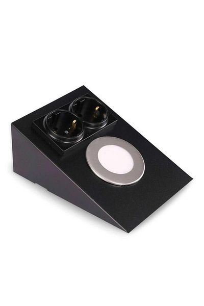 MAVİ TREND Black Metal - Kitchen Lighting under Counter with Socket Led Fixture