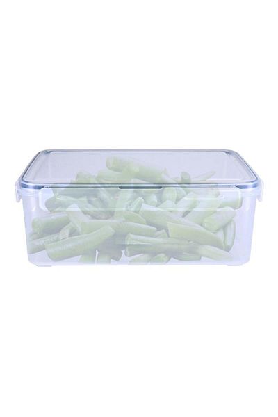 ALSAIF Plastic Food Container 4300 Ml Rectangle Transparent