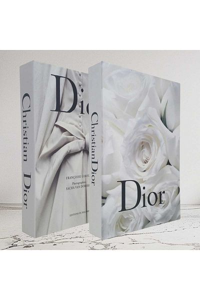 BayCazip 2-Piece Decorative Book-Looking Box Wedding Dress & White Rose Themed