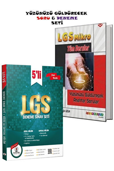 ÖZDEBİR YAYINEVİ Özdebir Yayınları LGS 8.Sınıf Yüzünüzü Güldürecek Soru, Dene...