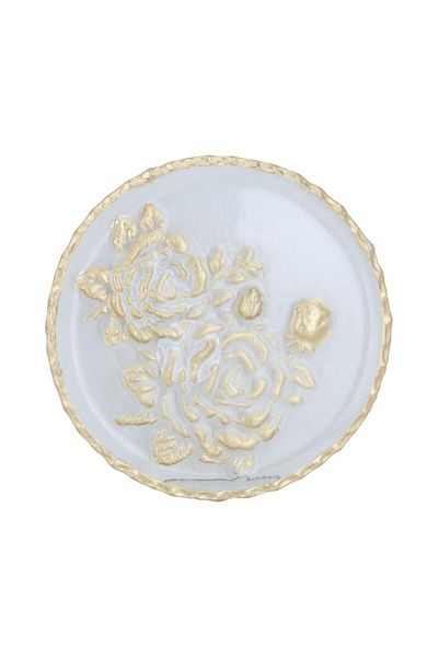 ALSAIF Glass Dessert Plate 20 X 20 X 2 Cm Circular White