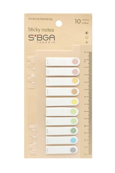 sibga tasarım Transparent Colored Postit Post-it Post ItBookmark Bookmark Postit Sticker Note Paper 200 Sheets