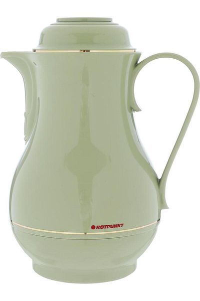 ALSAIF Rotpunkt Glass Thermos 1.2 Liters Plastic Body Green