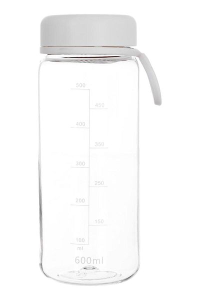 ALSAIF So Plastic Bottle With Lid Strainer 600 Ml White